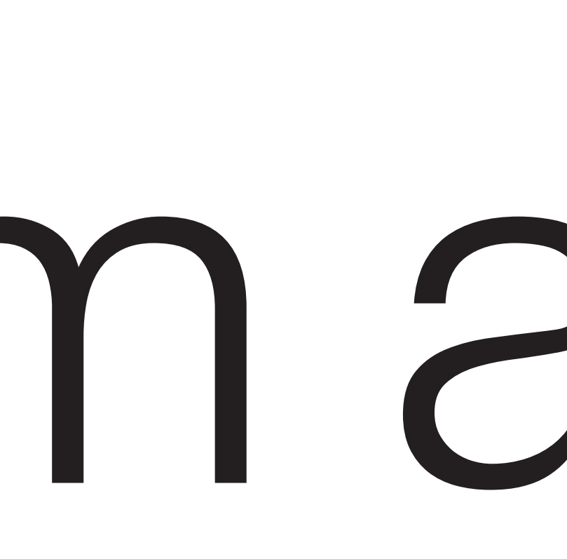 ma written out in a frame. The oudside of part both letters is cut off.